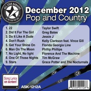 Karaoke Korner - December 2012 Pop and Country Hits Volume A