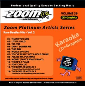 Karaoke Korner - Zoom Platinum Artists - Volume 39