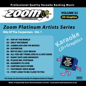 Karaoke Korner - Zoom Platinum Artists - Volume 52