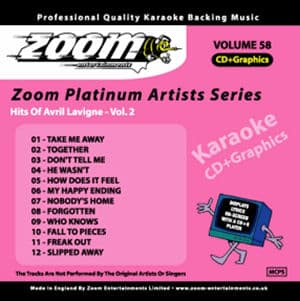 Karaoke Korner - Zoom Platinum Artists - Volume 58