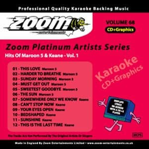 Karaoke Korner - Zoom Platinum Artists - Volume 68
