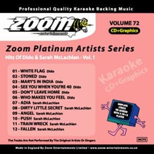 Karaoke Korner - Zoom Platinum Artists - Volume 72