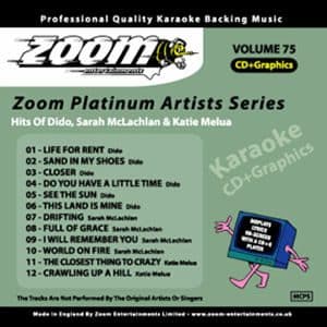 Karaoke Korner - Zoom Platinum Artists - Volume 75