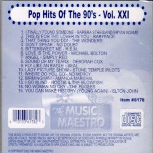 MM6178 - Pop Hits Of The 90's - Vol. 21 -