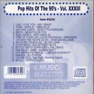 mm6234 - Pop Hits Of The 90's - Vol. 33