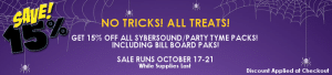 No Tricks! All Treats! Save 15% on ALL SyberSound Party Tyme Packs!
