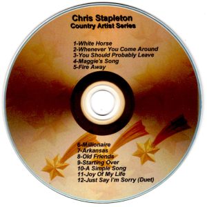 Chri Stapleton Country Artist Series White Horse Whenever You Come Around You Should Probably Leave Maggie's Song Fire Away Millionaire Arkansas Old Friends Starting Over A Simple Song Joy Of My Life Just Say I'm Sorry (Duet)