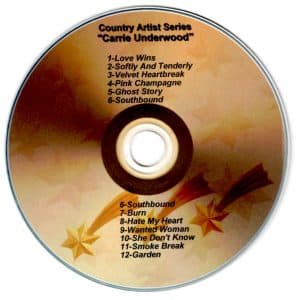 2024 - Country Time Artist Series - Carrie Underwood Vol. 1 Love Wins Softly And Tenderly Velvet Heartbreak Pink Champagne Ghost Story Southbound Burn Hate My Heart Wanted Woman She Don't Know Smoke Break Garden