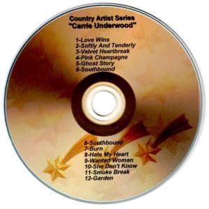 2024 - Country Time Artist Series - Carrie Underwood Vol. 1 Love Wins Softly And Tenderly Velvet Heartbreak Pink Champagne Ghost Story Southbound Burn Hate My Heart Wanted Woman She Don't Know Smoke Break Garden
