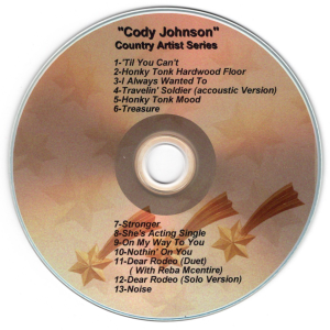 'Til You Can't Honky Tonk Hardwood Floor I Always Wanted To Travel' Soldier (Accoustic Version) Honky Tonk Mood Treasure Stronger She's Acting Single On My Way To You Nothin' On You Dear Rodeo (Duet) Dear Rodeo (Solo) Noise